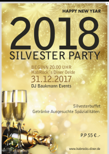 Silvester Party 2018 im Habrock's Oelde